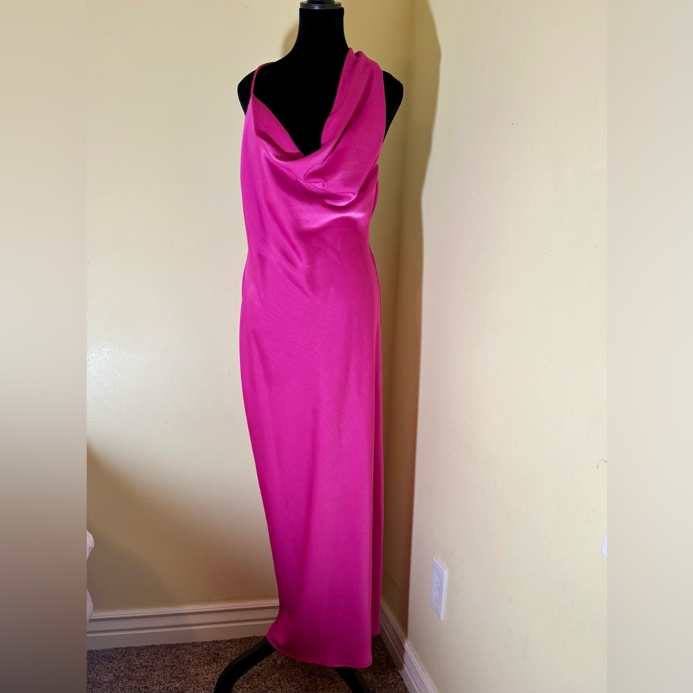 Zara Vibrant Pink Backless Dress